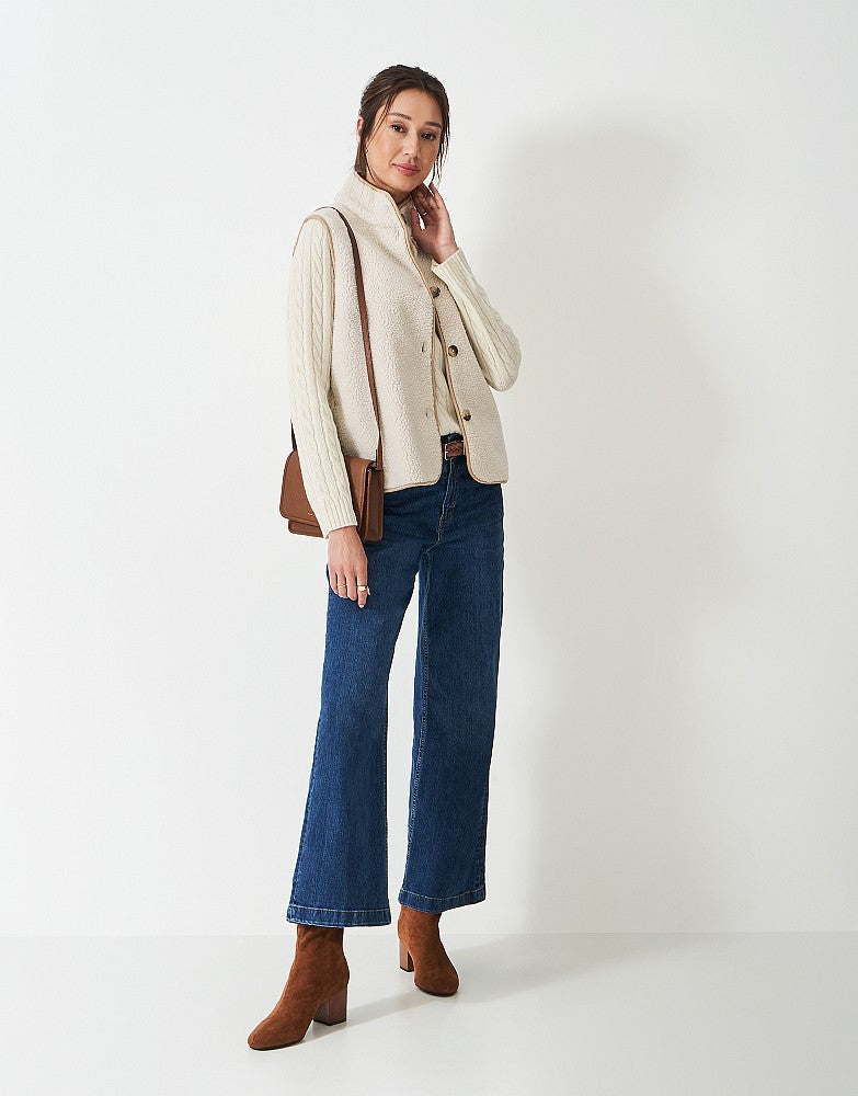 An image of the Crew Clothing Borg Gilet