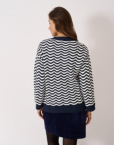 An image of the Crew Clothing Bella Scallop Knit Jumper