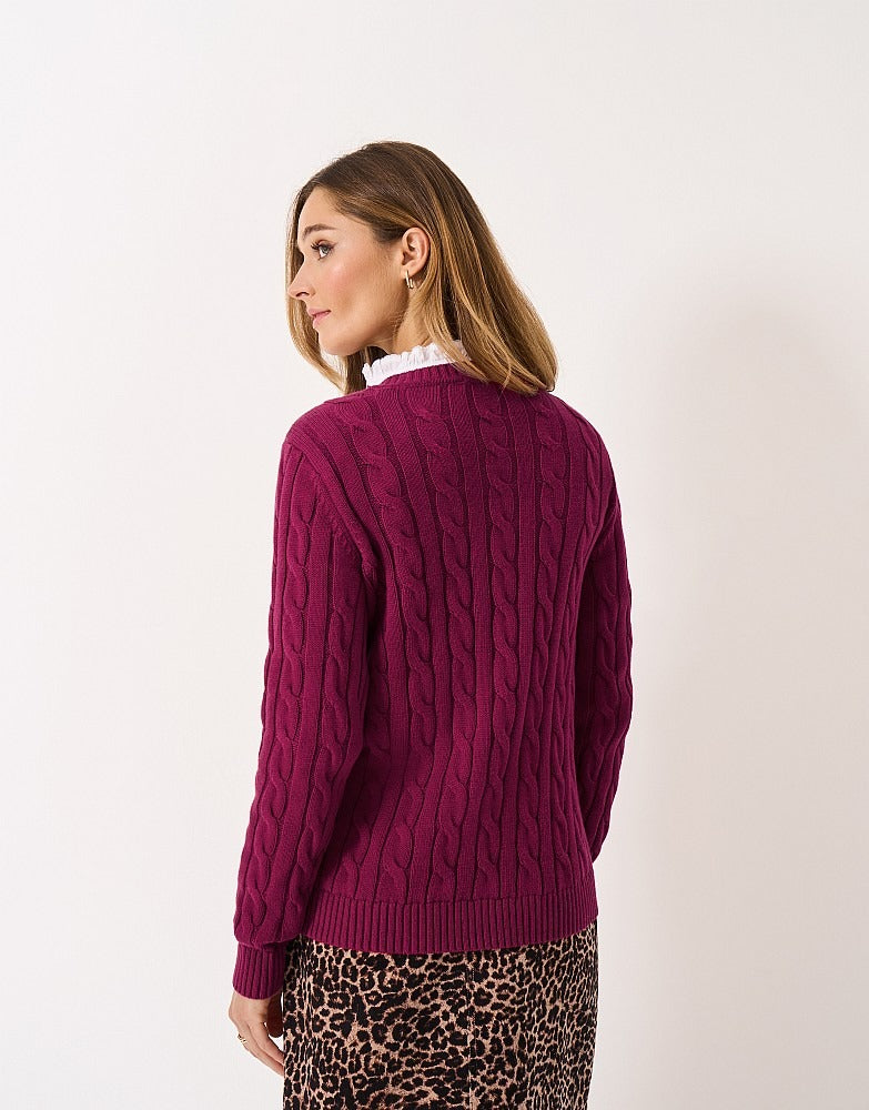 An image of the Crew Clothing Chunky Heritage Cable Knit Jumper