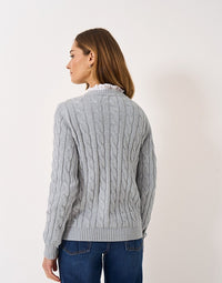 An image of the Crew Clothing Chunky Heritage Cable Knit Jumper