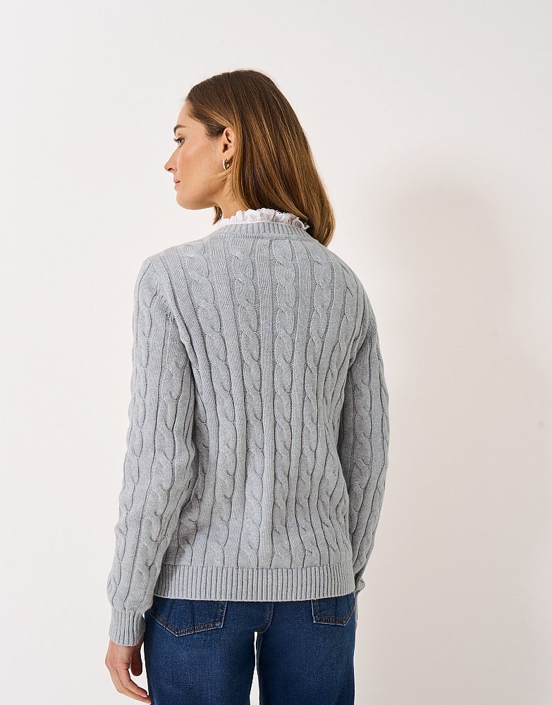 An image of the Crew Clothing Chunky Heritage Cable Knit Jumper