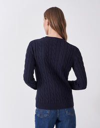 An image of the Crew Clothing Chunky Heritage Cable Knit Jumper