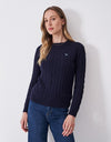An image of the Crew Clothing Chunky Heritage Cable Knit Jumper