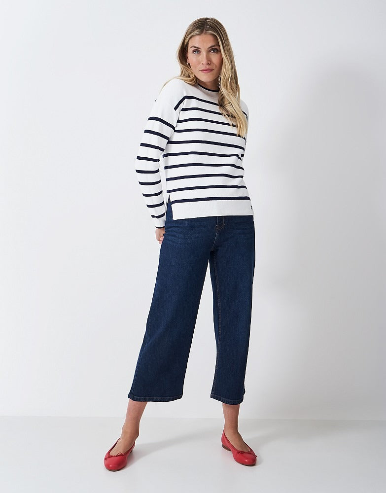 An image of the Crew Clothing Patterned Tuck Stitch Jumper