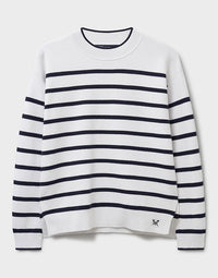 An image of the Crew Clothing Patterned Tuck Stitch Jumper