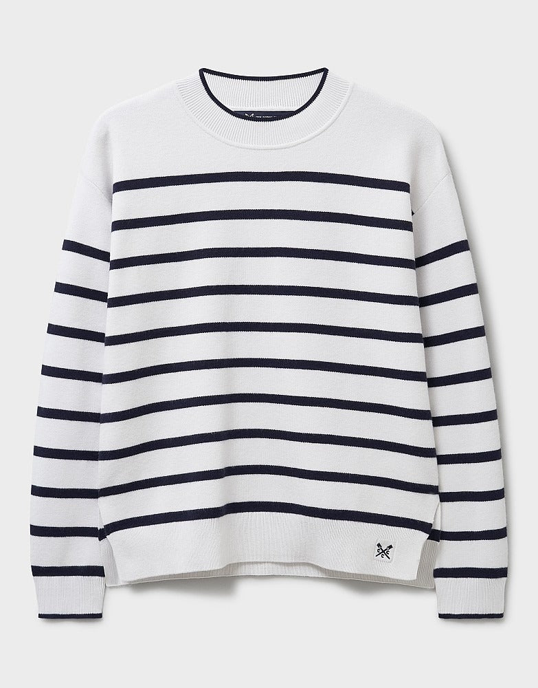 An image of the Crew Clothing Patterned Tuck Stitch Jumper