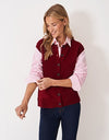 An image of the Crew Clothing Harmony Button Through Crew Neck Vest