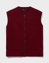 An image of the Crew Clothing Harmony Button Through Crew Neck Vest