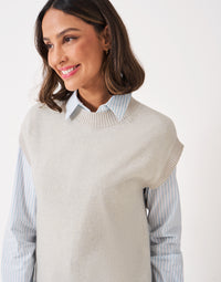 An image of the Crew Clothing Harmony Crew Neck Knitted Vest