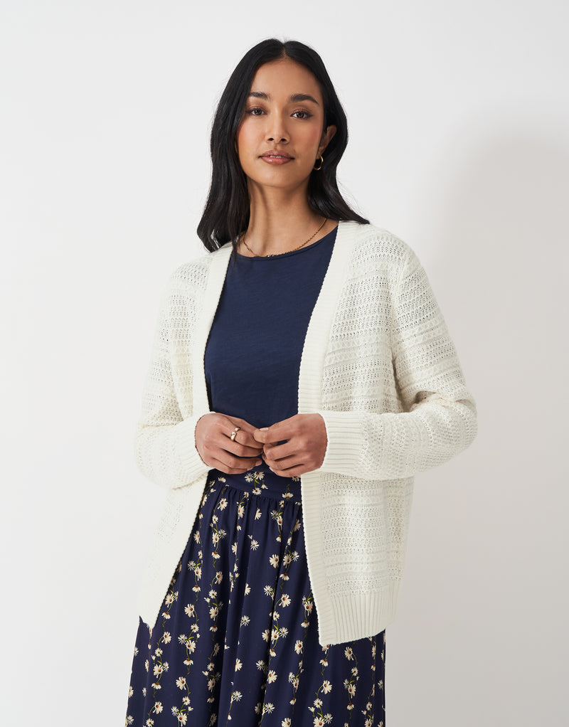 An image of the Crew Clothing Stitch Detail Tali Cardigan