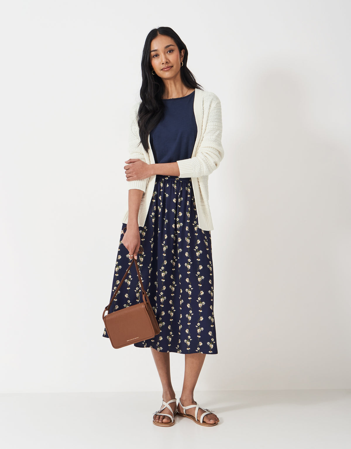 An image of the Crew Clothing Stitch Detail Tali Cardigan