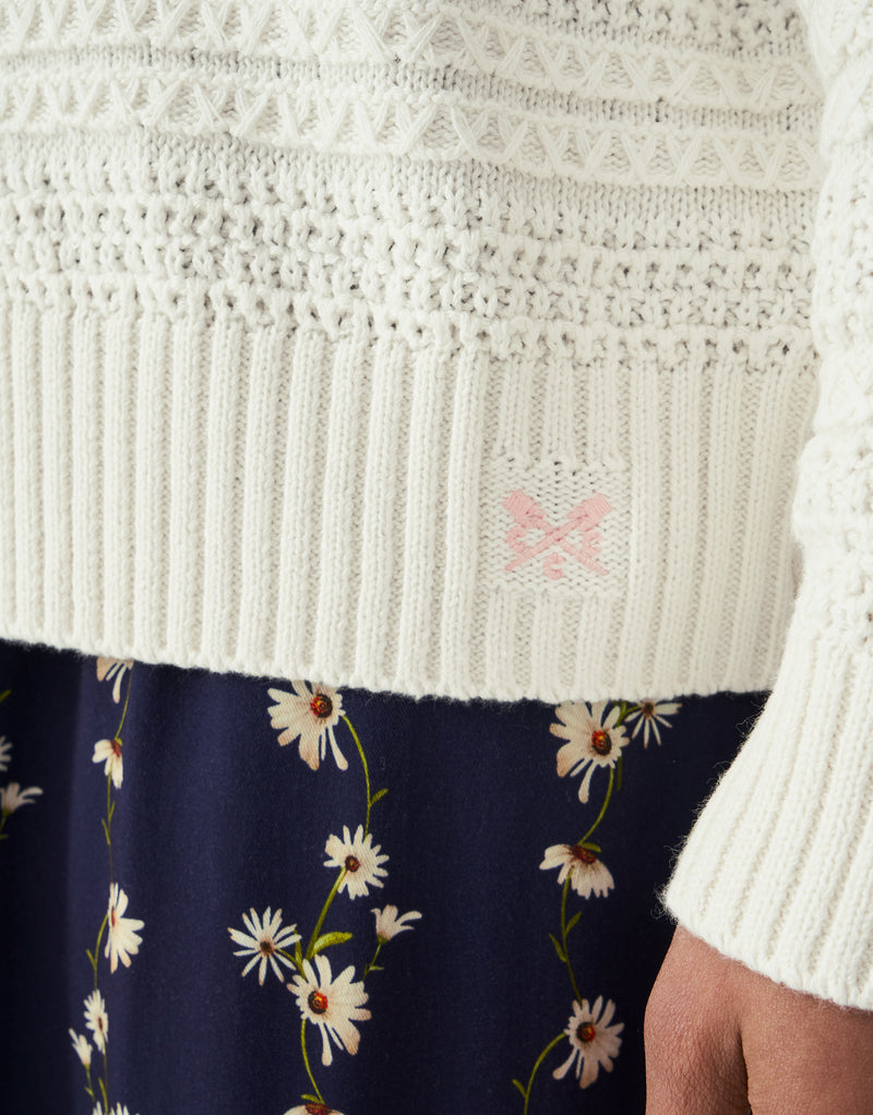 An image of the Crew Clothing Stitch Detail Tali Cardigan