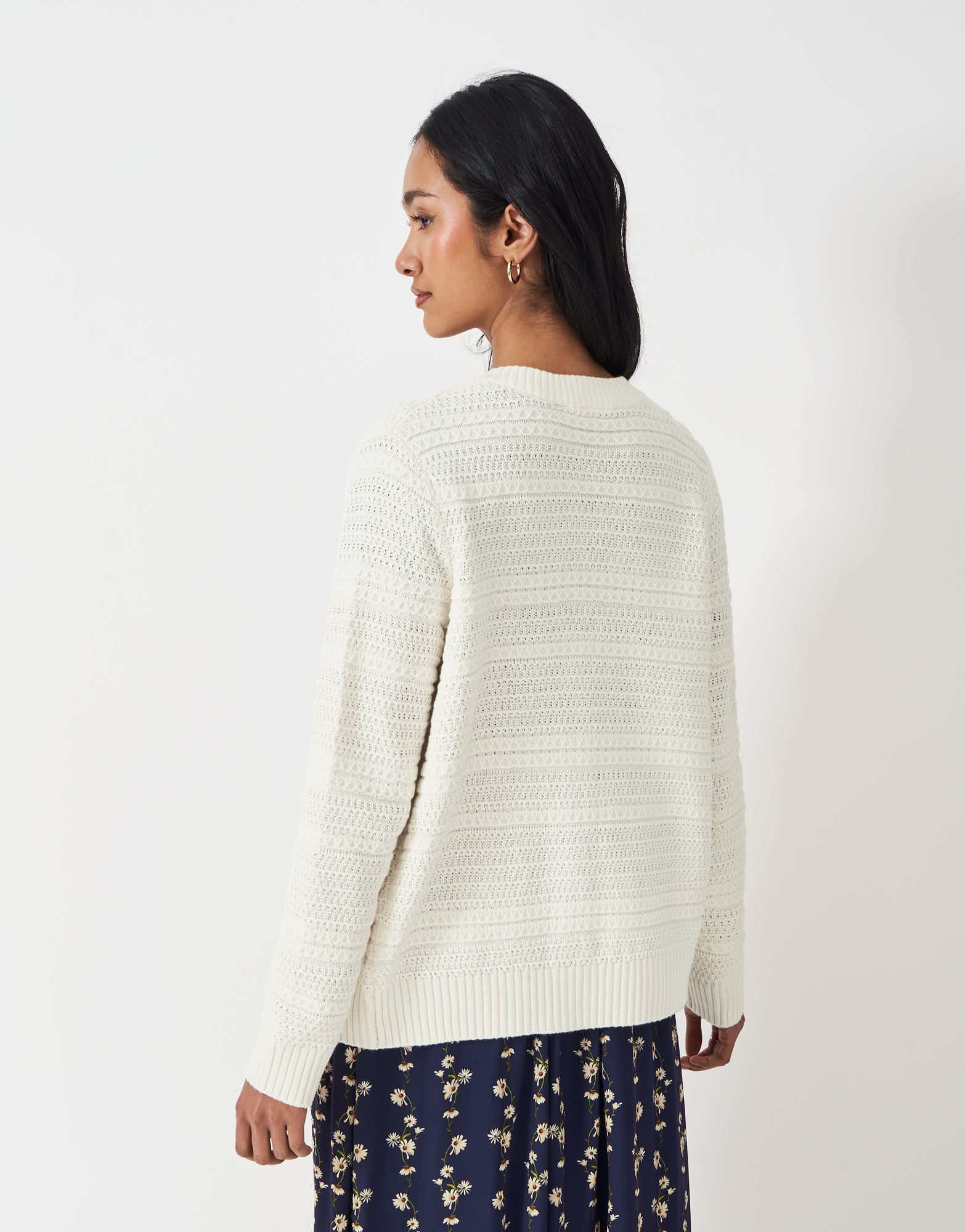 An image of the Crew Clothing Stitch Detail Tali Cardigan