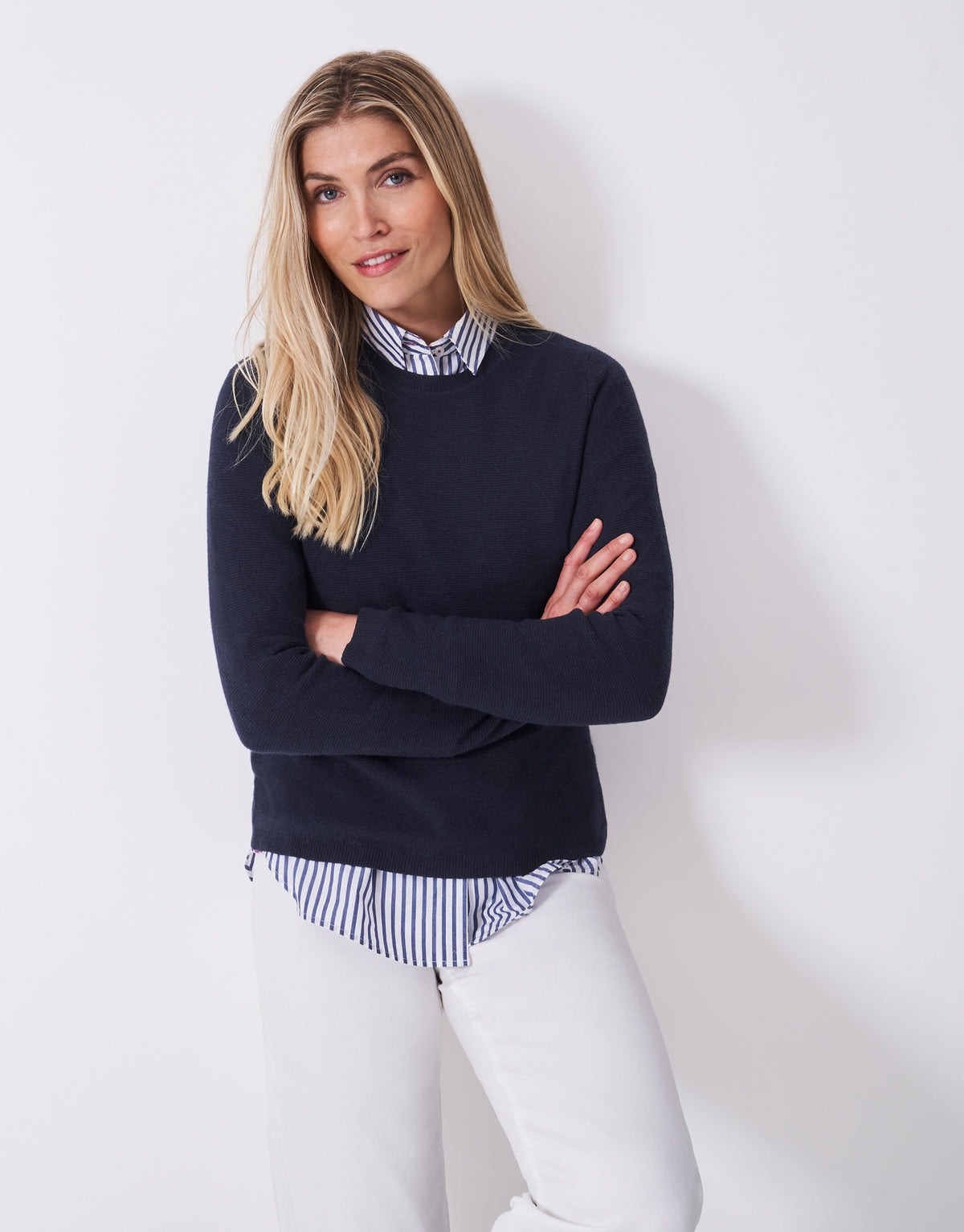 An image of the Crew Clothing Harmony Links Crew Neck