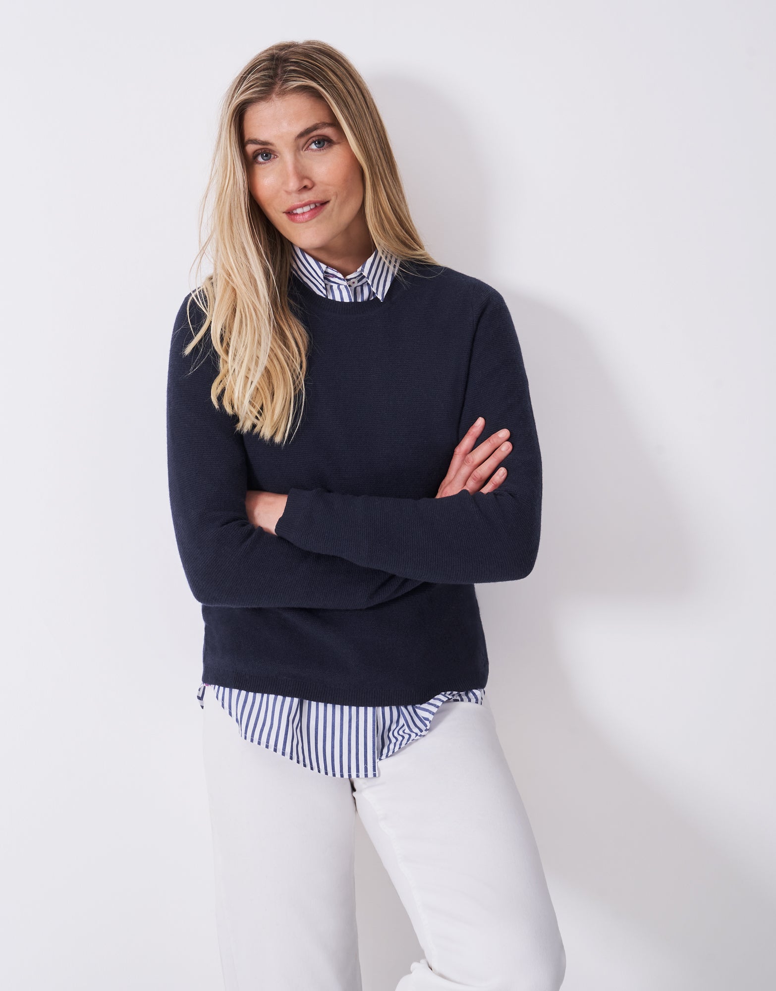 An image of the Crew Clothing Harmony Links Crew Neck