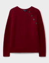 An image of the Crew Clothing Harmony Button Neck Jumper