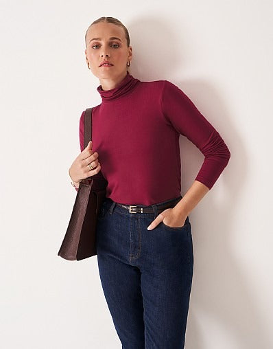 An image of the Crew Clothing Second Skin Roll Neck
