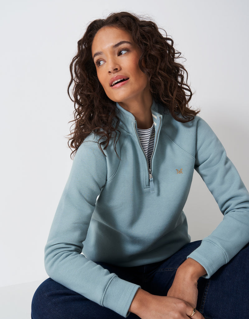 An image of the Crew Clothing Half Zip Sweat