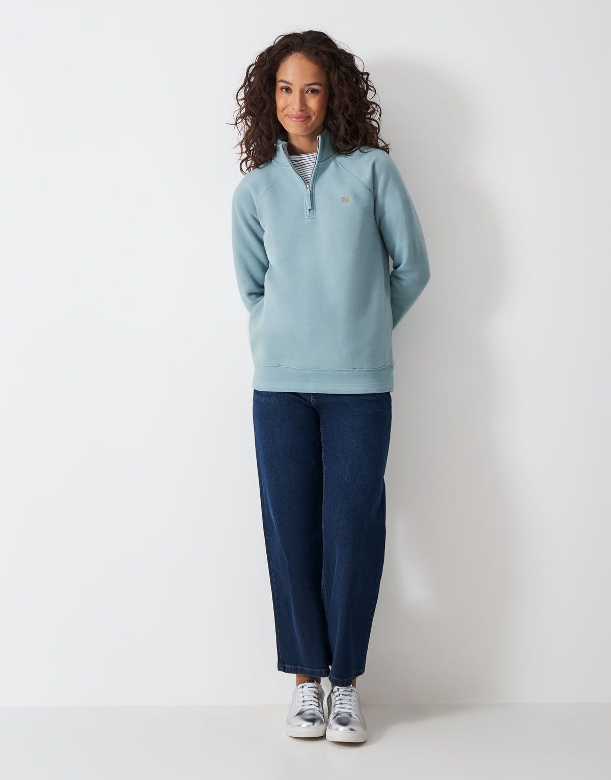 An image of the Crew Clothing Half Zip Sweat