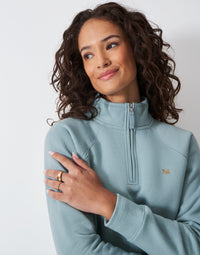 An image of the Crew Clothing Half Zip Sweat