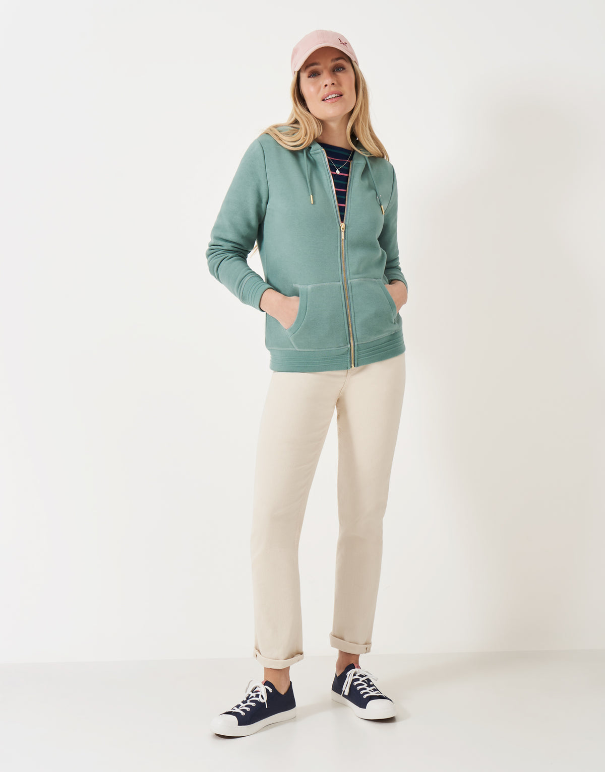 An image of the Crew Clothing Heritage Zip Through