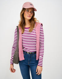 Super Soft Stripe Crew Neck Top