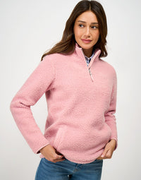 Borg Boucle Bonded Half Zip