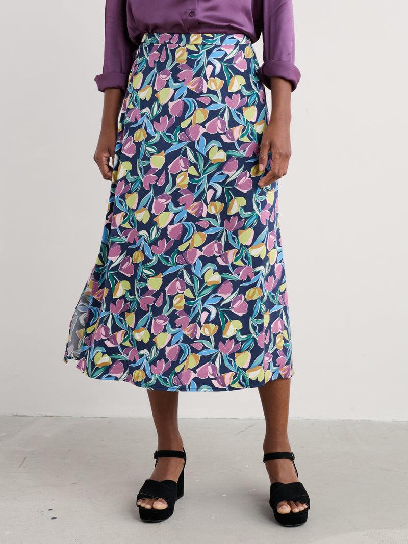 An image of the Seasalt Wild Pansy Skirt
