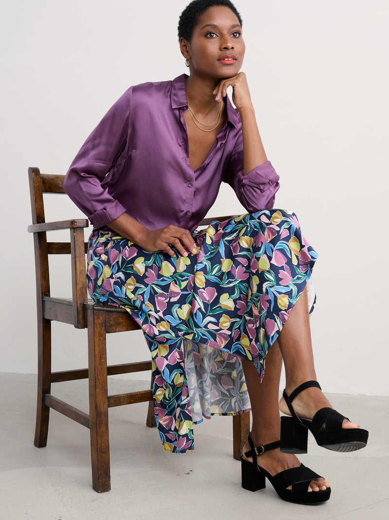 An image of the Seasalt Wild Pansy Skirt