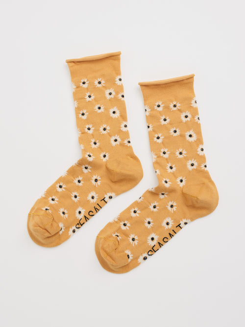 An image of the Seasalt Women's Bamboo Arty Socks Daisy Daylily