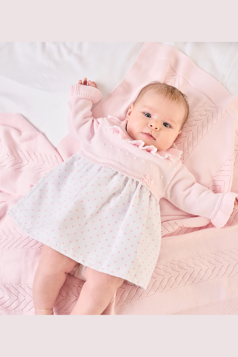 An image of the Dandelion Spotty Dress with Ruffle Collar
