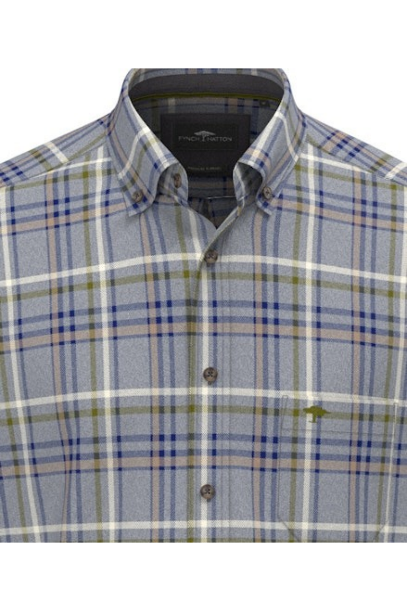 Premium Melange Check Long Sleeve Shirt