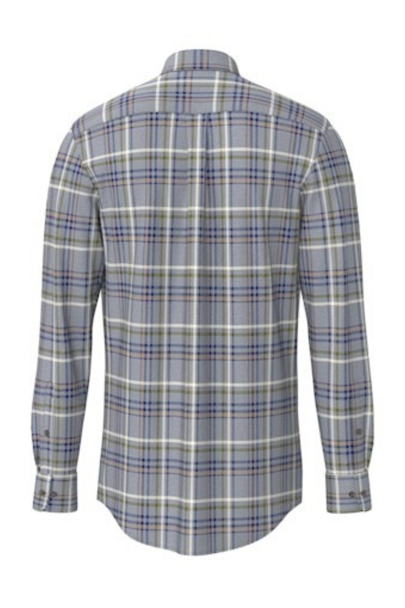 Premium Melange Check Long Sleeve Shirt