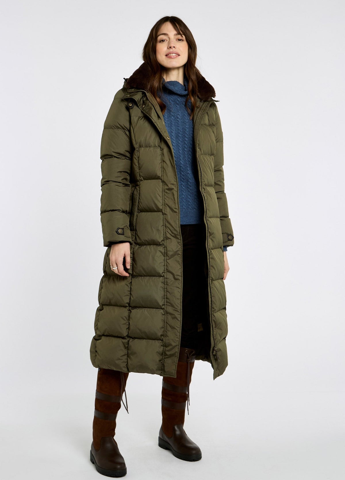 An image of the Dubarry Aldborough Long Down Coat