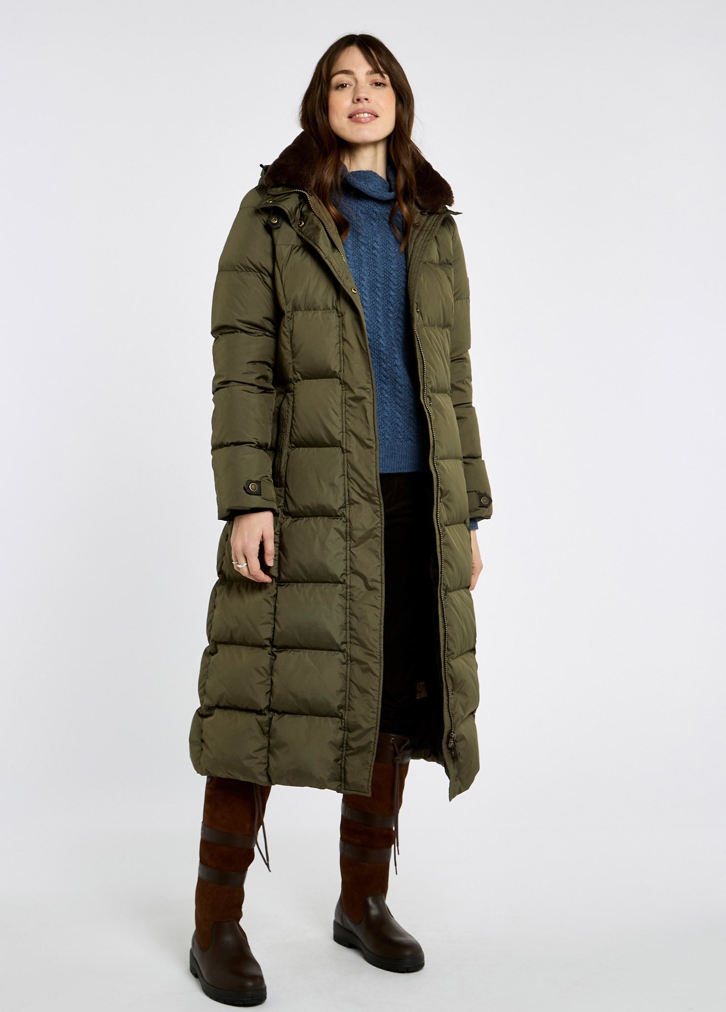 An image of the Dubarry Aldborough Long Down Coat