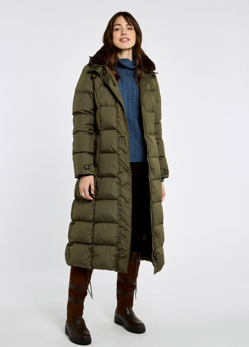An image of the Dubarry Aldborough Long Down Coat