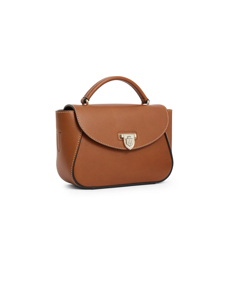 An image of the Fairfax & Favor Fairfax & Favor Mini Blenheim Handbag Tan Leather