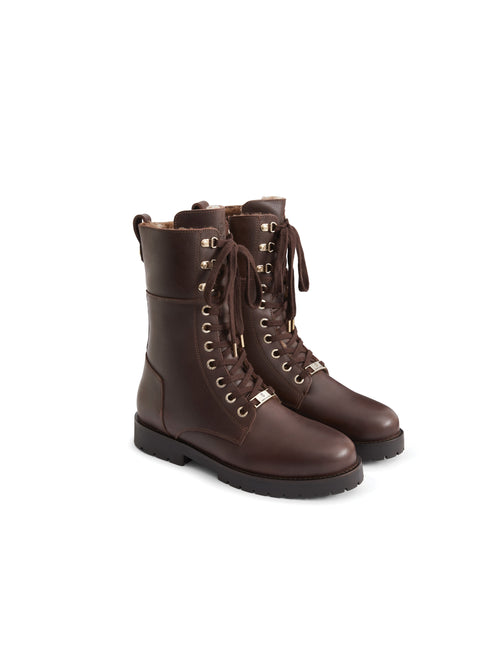 An image of the Fairfax & Favor Fairfax & Favor Anglesey Shearling Lined Combat Boot