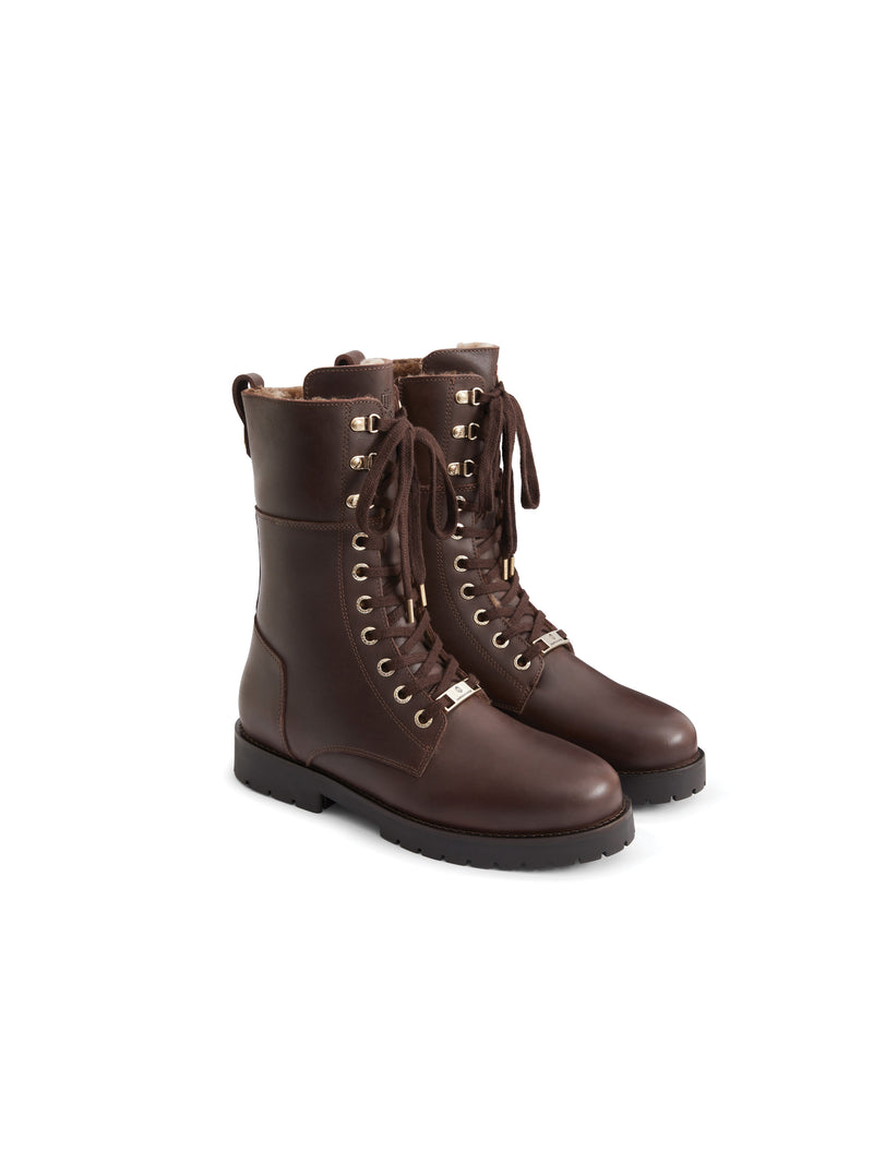 An image of the Fairfax & Favor Fairfax & Favor Anglesey Shearling Lined Combat Boot