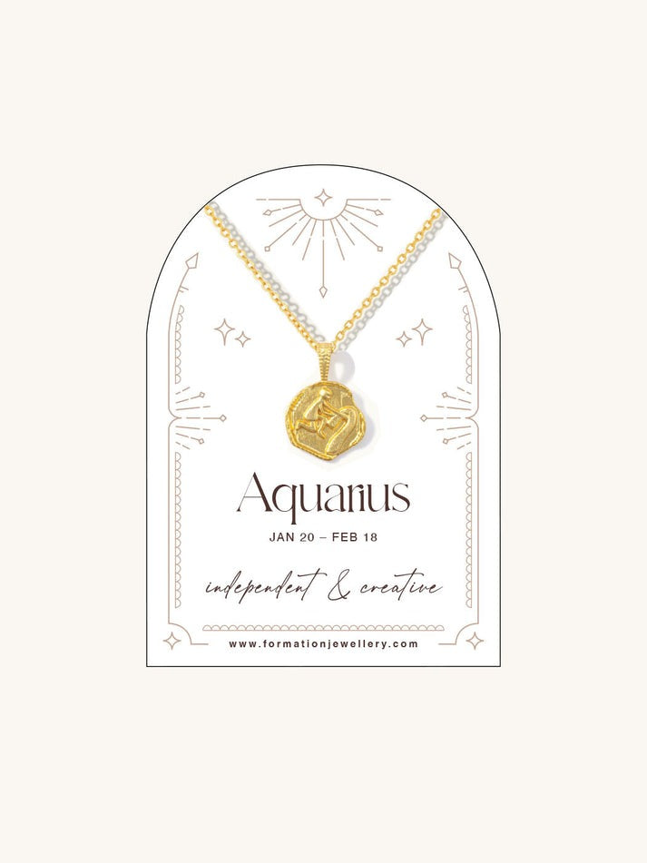An image of the Formation Jewellery Zodiac Necklace - Aquarius