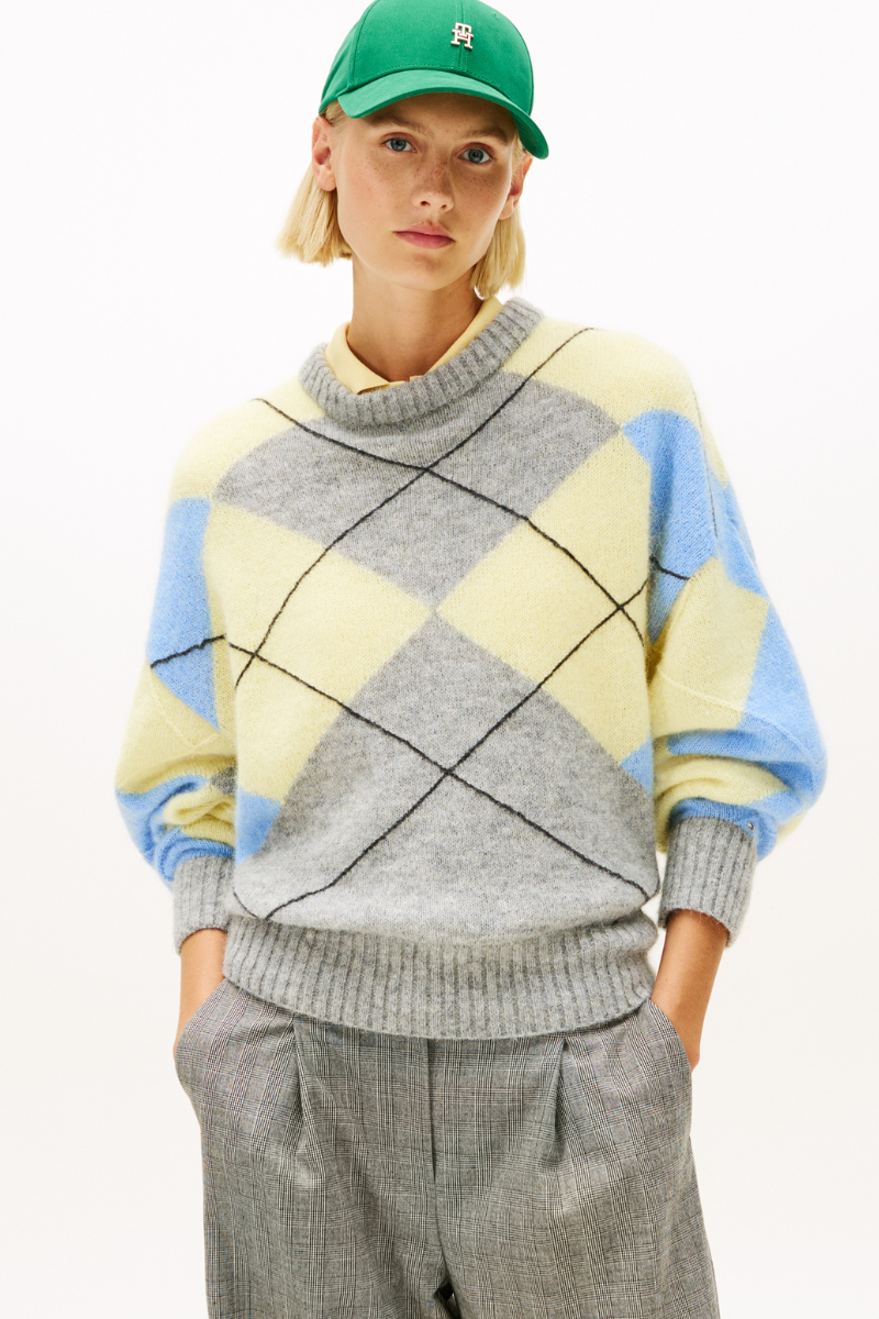 An image of the Tommy Hilfiger Alpaca Blend Argyle Sweater