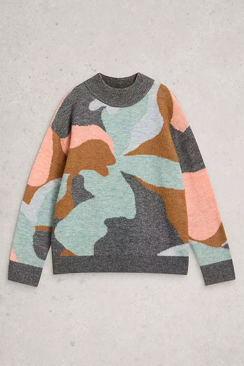 An image of the White Stuff Aria Abstract Jumper