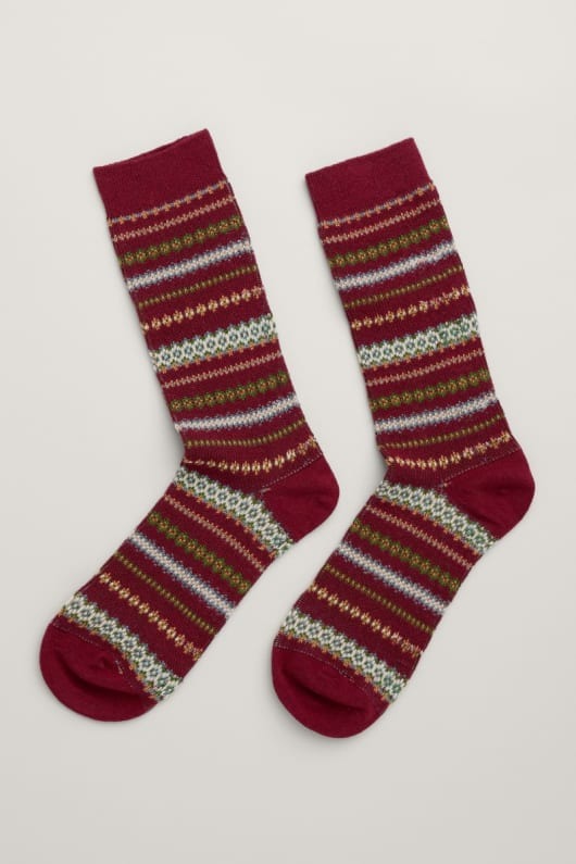 An image of the Seasalt Men's Bloomin Good Fair Isle Socks