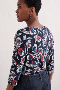 An image of the Seasalt Easel 3/4 Sleeve Top