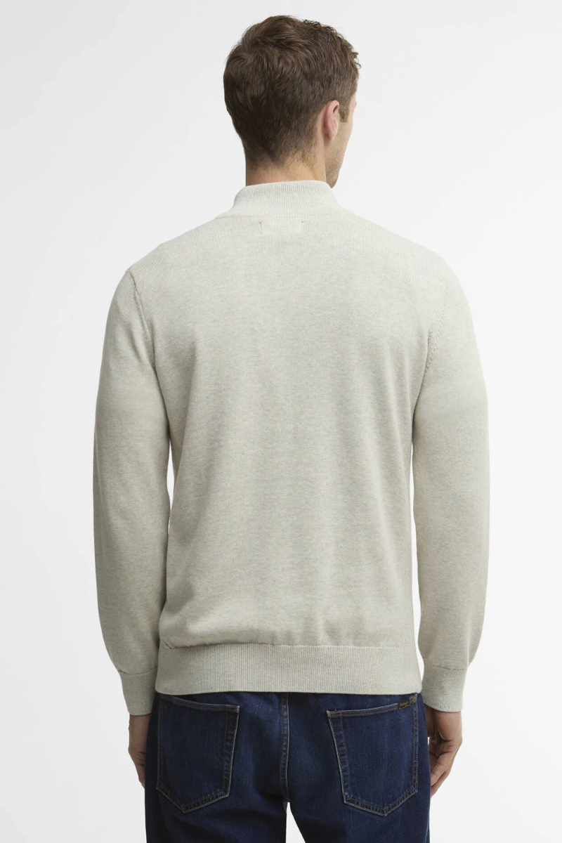 An image of the Barbour Cotton Half Zip Knitted Jumper