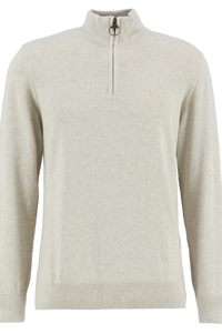 An image of the Barbour Cotton Half Zip Knitted Jumper