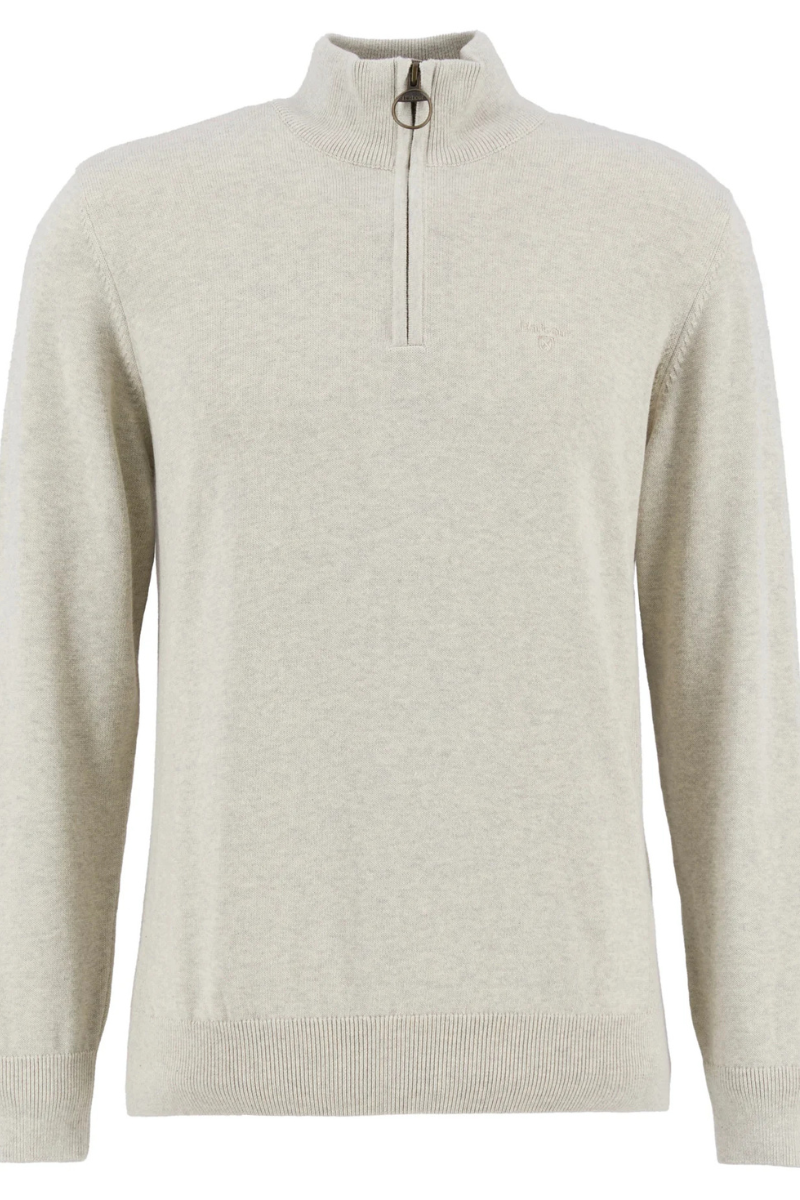 An image of the Barbour Cotton Half Zip Knitted Jumper