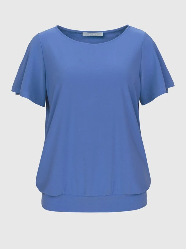 An image of the Bianca Jay Top in the colour Blue.