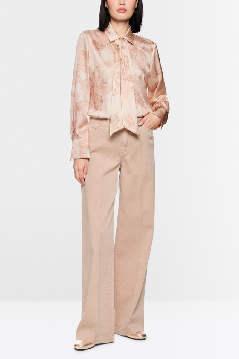 An image of the Marc Cain Silk Blend Bow Blouse