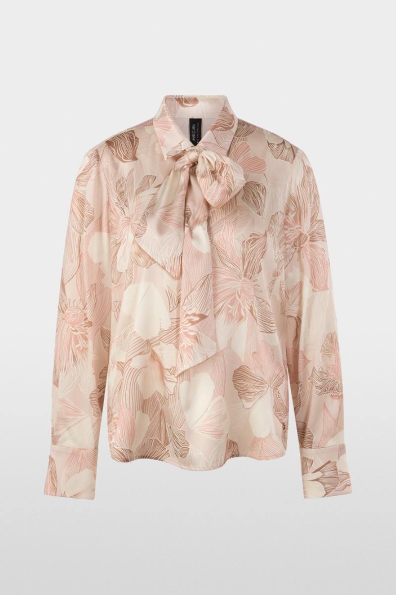 An image of the Marc Cain Silk Blend Bow Blouse